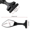 Motorcycle Modified Rear View Mirror Set with Light for Kawasaki (Carbon Fiber Black)