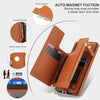 For Samsung Galaxy S20 FE Double Flap Zipper RFID Leather Phone Case with Short Lanyard(Brown)