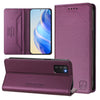 For Samsung Galaxy A03s US 165.8mm RC01 Dual-Folded Magnetic Suction RFID Leather Phone Case(Violet)