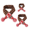 Large Brown Elk Christmas Dog Scarf - 70cm Long