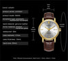 Ochstin 2024 Automatic Mechanical Watch Men Waterproof Calendar Leather Business Mechanical Men Watch(Coffee)