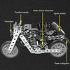 Metal Assembly Model Building Blocks Manual Assembly Retro Side Motorcycle Toy