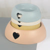 Small Pink Heart Pet Bowl - Plastic, Cat & Small Dog