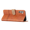 For Samsung Galaxy A36 Cowhide Texture Stitching Leather Phone Case(Brown)