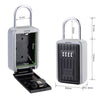 Wall Mounted Key Safe Box - Weatherproof Aluminium Alloy (Silver/Black)