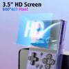 R35PLUS 3.5 Inch Handheld Game Console Built-in 64G 10,000+ Games(Transparent Purple)