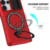 For Samsung Galaxy S25 Ultra 5G Sliding Camshield MagSafe Holder TPU Hybrid PC Phone Case(Red)