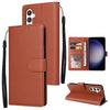 For Samsung Galaxy S25 5G 3-Card Slots Multifunctional Leather Phone Case(Brown)