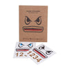 3 Sets Drone Shark Emoji Body Sticker Battery Sticker(Blue Black)