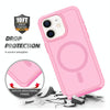 For iPhone 11 Shockproof MagSafe Armor PC Hybrid TPU Phone Case(Purple Pink)