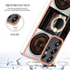 For Samsung Galaxy S25 Ultra 5G Electroplating Dual-side IMD Phone Case with Ring Holder(Retro Radio)