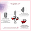 S925 Sterling Silver Personalized Red Wine Glass Beaded DIY Loose Beads Bracelet Accessories