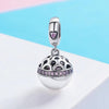 S925 Sterling Silver Love Surprise Pendant DIY Bracelet Necklace Accessories(Pink)