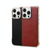 For iPhone 15 Pro Denior MagSafe Genuine Leather Calf Texture  Phone Case(Black)