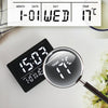 Large Screen LED Clock Bedside Multifunctional Electronic Alarm Clock(White Shell White Light)