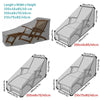 Outdoor Beach Chair Dustproof And Waterproof Cover Rocking Chair Furniture Protective Cover, Size: 210x75x80cm(Black+Silver)