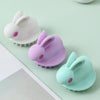 2 PCS Cute Rabbit Shaped Silicone Shampoo Brush(Green)