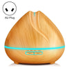 Peach Shape Wood Grain Remote Control Ultrasonic Humidifier Aromatherapy Machine Automatic Alcohol Sprayer with LED Lights, Capacity: 400mL, AU Plug (Light Wood Color)