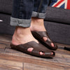 1 Pair Summer Outdoor Beach Sandals Men Wear-Resistant PVC Slippers, Size: 44(Bound Feet Brown)