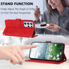 For Samsung Galaxy S21 Ultra 5G Tulips Embossed Leather Phone Case with Lanyard(Red)