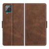 For Samsung Galaxy A22 4G Dual-side Magnetic Buckle Horizontal Flip Leather Case with Holder & Card Slots & Wallet(Brown)