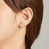 S925 Sterling Silver Clover Butterfly Women Earrings