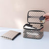 Flocking Love Mesh Portable Cosmetic Bag, Style: Briefcase