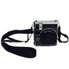 For FUJIFILM Instax mini 99 Crystal Hard Case Camera Bag with Shoulder Strap (Transparent)