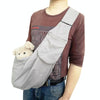 Grey Canvas Pet Carrier Sling Bag - Adjustable, Holds Pets Up To 5kg