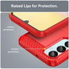 For Samsung Galaxy A56 5G Carbon Fiber Brushed Texture TPU Phone Case(Red)