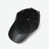 Outdoor Leisure Baseball Hat PU Leather Warm Peaked Cap, Size:Free Size(Black)