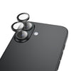 For iPhone 16 / 16 Plus hoco V12 Plus 3D Eagle Eye Metal Lens Protective Film(Black)