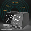 K11 Bluetooth Alarm Clock Speaker Creative Digital Music Clock Display Radio with Dual USB Interface, Support U Disk / TF Card / FM / AUX, EU Plug(White)