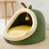 Cosy Semi-Enclosed Pet Bed (S, Avocado) - Cat & Dog Kennel