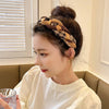Ribbon Woven Letter Pattern Elegant Retro Non-Slip Headband(Coffee)