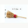 2 PCS Miniature Doll House Kitchen Patio Accessories Wooden Broom Children's Educational Toys