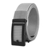 120cm Canvas Imitation Nylon Belt Automatic Buckle Casual Belt without Hole(Grey)