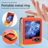 For Samsung Galaxy Z Flip6 VIETAO Metal Ring Card Slot PU Phone Case(Orange Yellow)