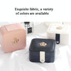 XH-001 Simple Creative Travel Portable Leather Earrings Jewelry Box, Specification: 11x11x5.8 cm(Pink)