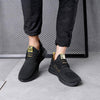 Men Casual Sports Shoes Breathable Mesh Outdoor Running Shoes, Size: 42(Black+Yellow)