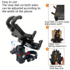 N-STAR NJN001 Motorcycle Bicycle Compatible Mobile Phone Bracket Aluminum Accessories Riding Equipment(With Crooked Ball Head)