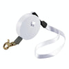 Retractable Dog Lead, 2m White, Small Pets (5kg), Nylon Tape