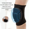 Turtle Shell Sponge Knee Pads Knitted Elbow Pads Thickened Anti-fall Yoga Roller Skating Cycling Protector, Size: L(Black)