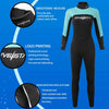 DIVESTAR 3mm Women One-piece Wetsuit Long-sleeved Warm Surfing and Snorkeling Clothes, Size: S(Black Blue)