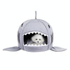 Shark Pet Bed Grey Small Dog Cat House Warm Soft S 42cm