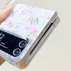 For Samsung Galaxy Z Flip5 Shell Texture Flower Pattern Protective Phone Case(Tulip)