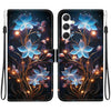 For Samsung Galaxy S24 5G Crystal Texture Colored Drawing Leather Phone Case(Little Lantern Flower)
