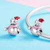 S925 Sterling Silver Pendant Miss Snowman Beads DIY Bracelet Necklace Accessories