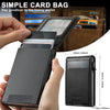 For Samsung Galaxy S25 Ultra 5G Suteni H19 Oil Wax 2-in-1 MagSafe Removable Card Box Back Phone Case(Black)