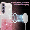 For Samsung Galaxy S25+ 5G Gradient Glitter Flower All-inclusive Phone Case(Pink)